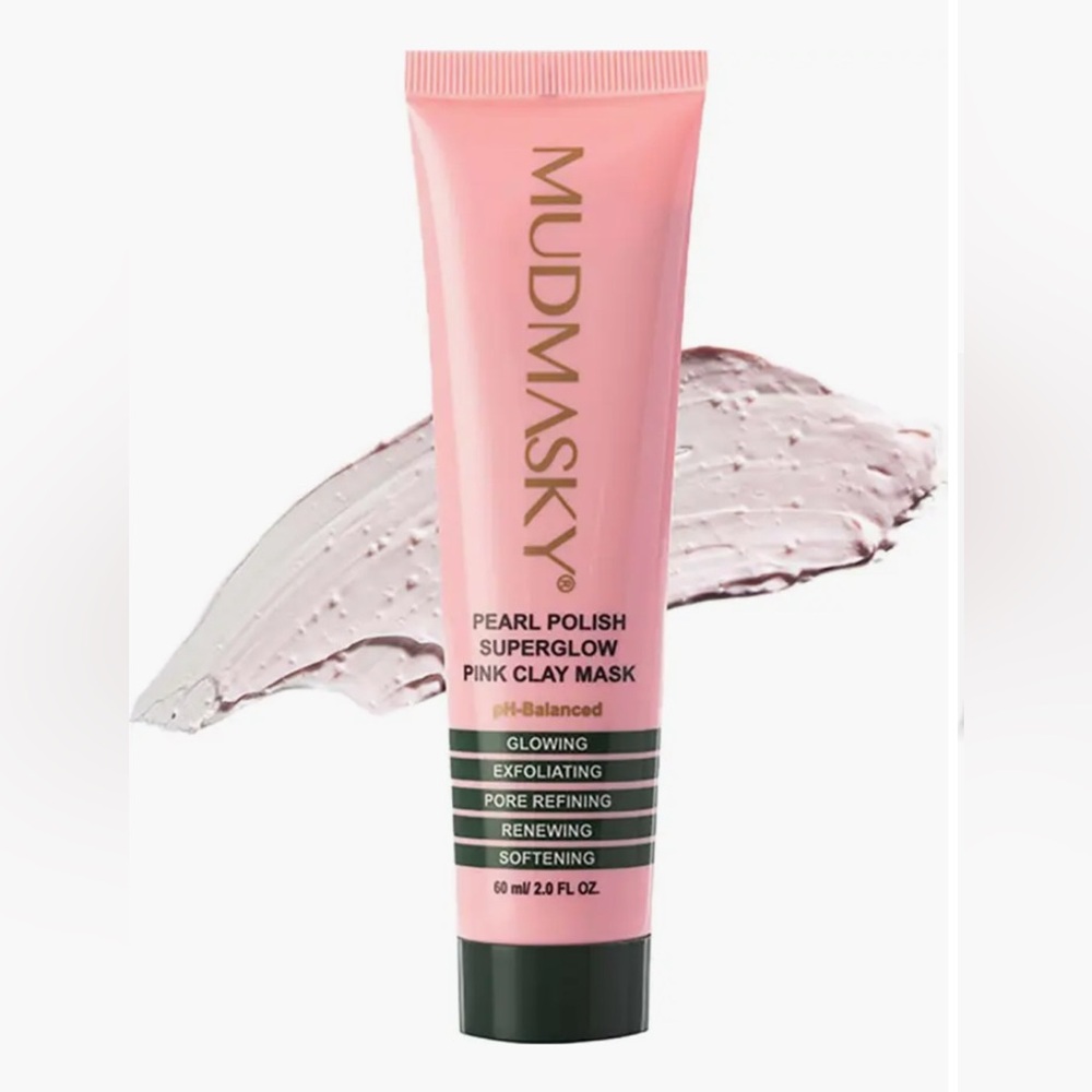 NEW no box Mudmasky Pearl Polish Superglow Pink Clay Mask